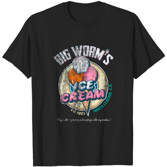 Discover Big Worm's Ice Cream, distressed - Friday - T-Shirt