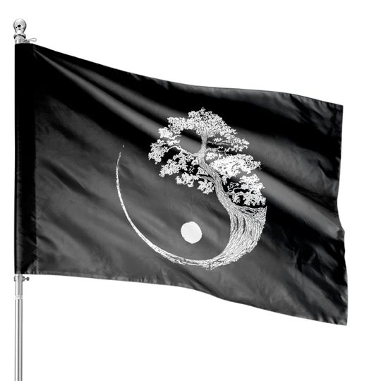 Discover Tao Symbol House Flags Yin Yang Bonsai Tree Japanese Buddhist Zen