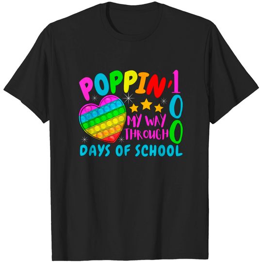Discover Poppin My Way Through 100 Days of School 2022 T-Shirt