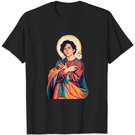 Discover Timothee Chalamet Saint/God Sticker - Timothee Chalamet - T-Shirt
