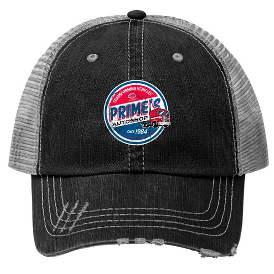 Discover Prime's Autoshop - Transformers - Trucker Hats
