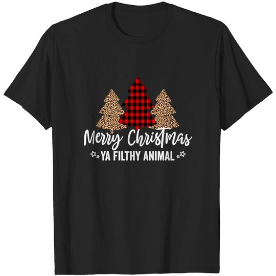 Discover Merry Christmas Ya Filthy Animals Funny Christmas T-Shirt