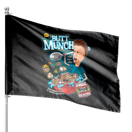 Discover Butt Munch Cereal - Beavis And Butthead - House Flags