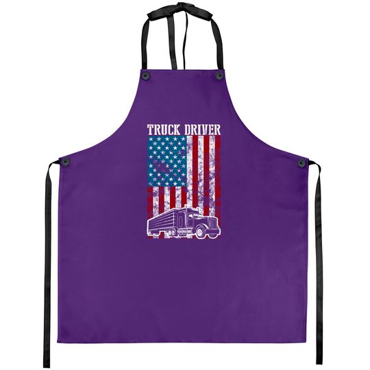 Discover Truck Driver American Flag Aprons