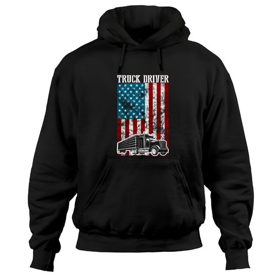 Discover Truck Driver American Flag Hoodies