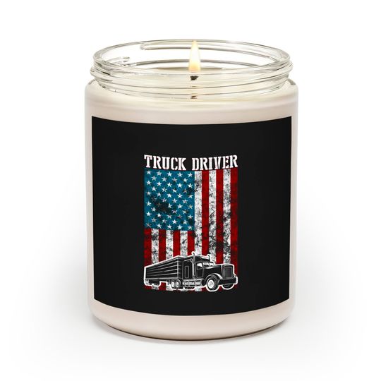 Discover Truck Driver American Flag Scented Candles