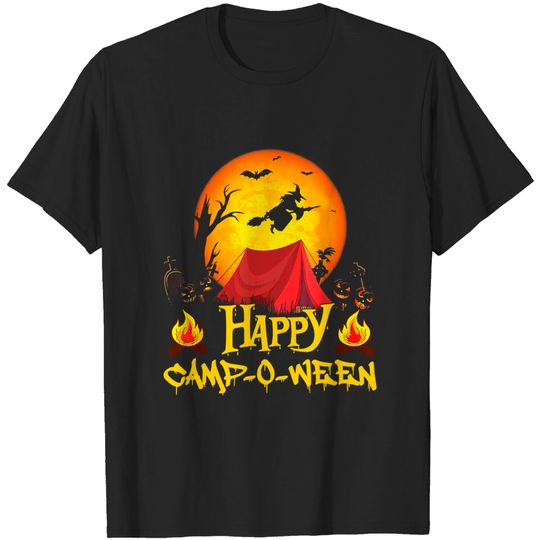 Discover Happy Camp O Ween Camping Halloween Costume T-Shirt