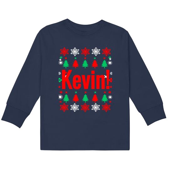 Discover Kevin Holiday Kids Long Sleeve T-Shirt