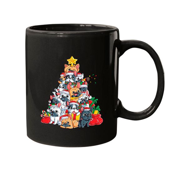 Discover French Bulldog Christmas Tree Dog Santa Xmas Mugs