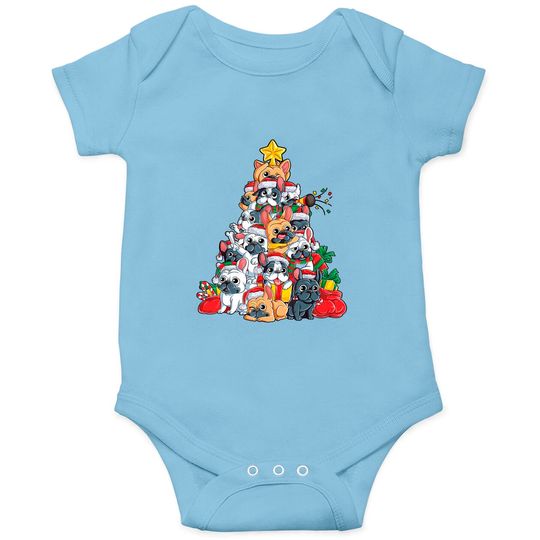 Discover French Bulldog Christmas Tree Dog Santa Xmas Onesies