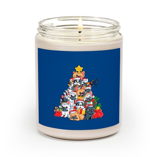 Discover French Bulldog Christmas Tree Dog Santa Xmas Scented Candles