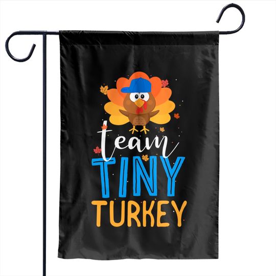 Discover Team Tiny Turkey Gender Reveal Baby Shower Thanksgiving Boy Garden Flags