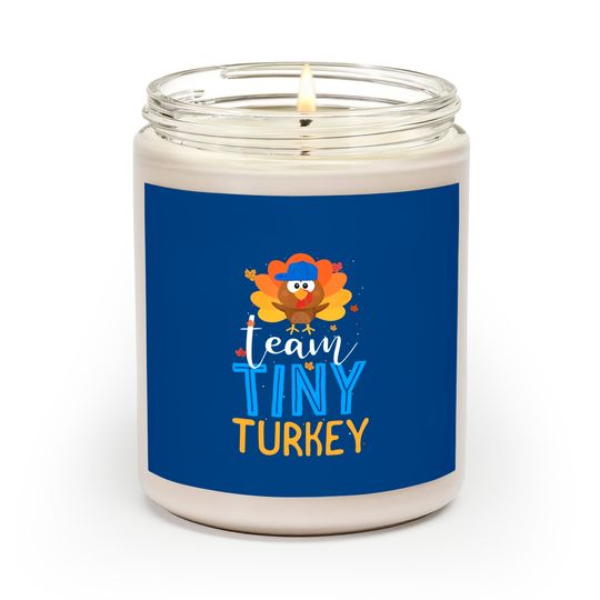 Discover Team Tiny Turkey Gender Reveal Baby Shower Thanksgiving Boy Scented Candles