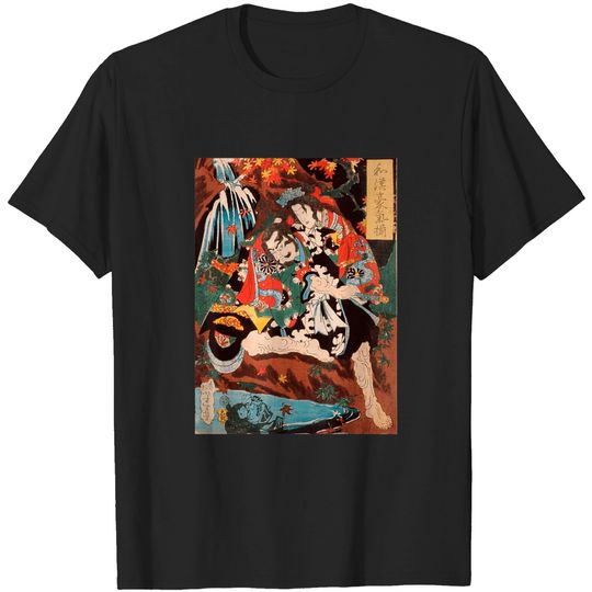 Discover Japanese Tengu God Art Snake  Vintage T-Shirt