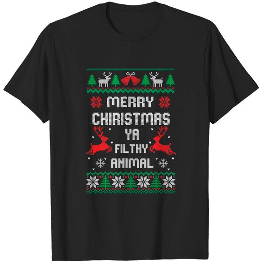 Discover Merry Christmas Animal Filthy Ya T-Shirt
