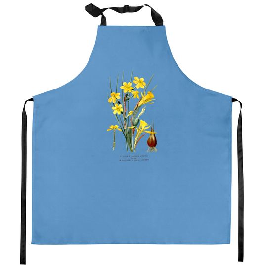 Discover Daffodil Flower botanical Narcissus Pseudonarcissus Kitchen Aprons
