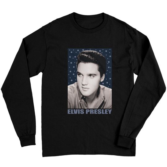 Discover Elvis Presley Blue Sparkle Long-Sleeve T Shirt