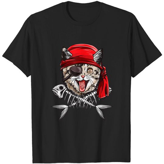 Discover Cat Skull Pirate-T Shirt