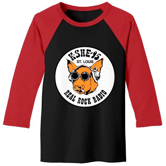 Discover KSHE 95 real rock radio station St. Louis area Baseball Tees