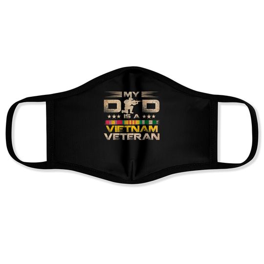 Discover My Dad Is A Vietnam Veteran Face Masks