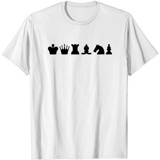 Discover Chess Game Set Pieces Silhouette - Chess Game - T-Shirt