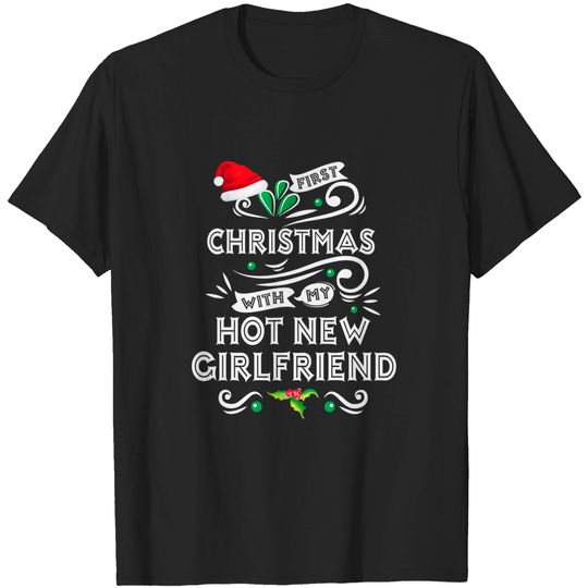 Discover First Christmas With My Hot Girlfriend Gifts For Boyfriend T-Shirt
