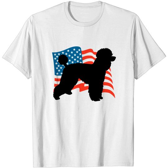 Discover American USA Flag Poodle I Heart Poodles Dog Pooch Love design - Dogs - T-Shirt