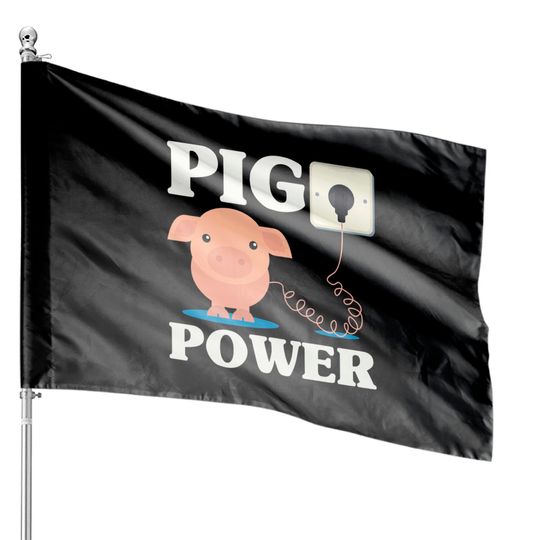 Discover Pig Power - Piggy Curly Tail Electric Outlet - Pigs - House Flags