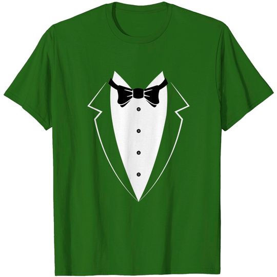 Discover Black and White Tuxedo Bow Tie Costume Novelty T Shirt