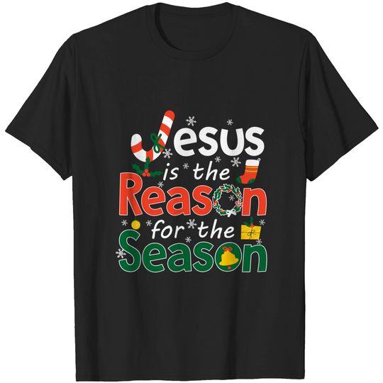 Discover Jesus is The Reason for The Season Christian Faith Christmas T-Shirt
