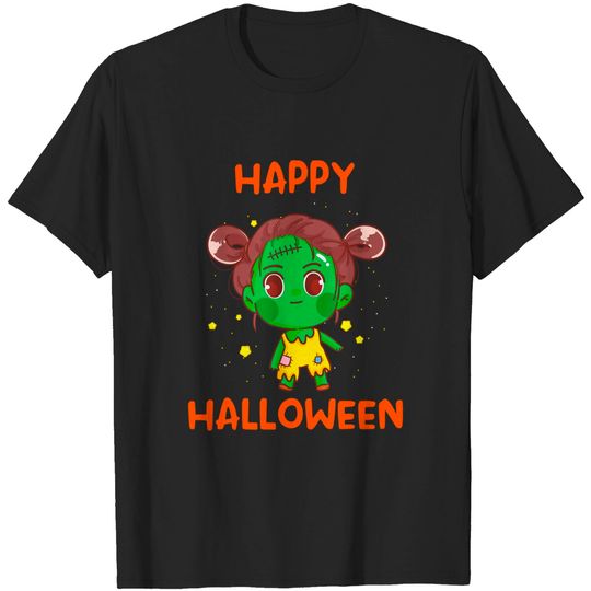 Discover Happy Halloween Funny Graphic Cute Kawaii Zombie T-Shirt