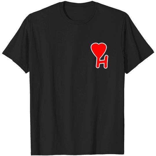 Discover Initial Letter H Heart Valentine's Day Matching Couples Gift Long Sleeve T-T-T-Shirts