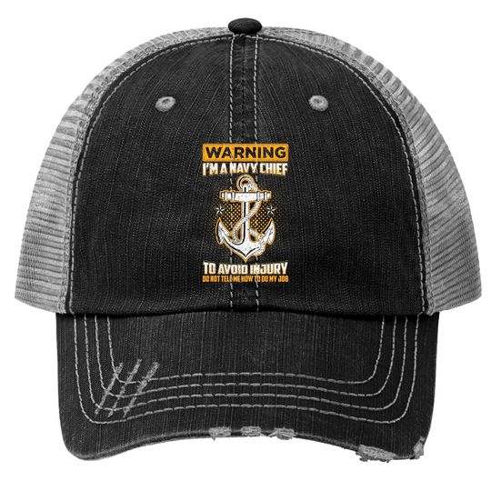 Discover Navy Chief Petty Officer Funny Military Veteran Trucker Hats