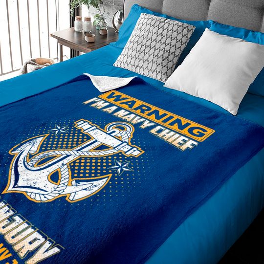 Discover Navy Chief Petty Officer Funny Military Veteran Baby Blankets
