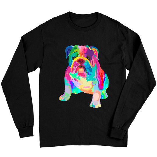 Discover Dog Lover Gifts Womens Colorful Cool English Bulldog Mens Long Sleeve