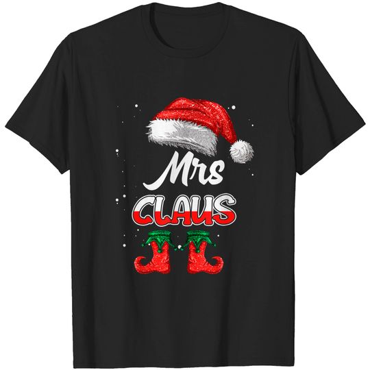 Discover Mrs Claus Shirt Christmas Pajama Family Matching Xmas T-Shirt