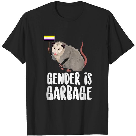 Discover Non Binary Artwork T-Shirt Gender Is Garbage