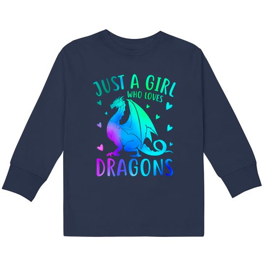 Discover Kids Long Sleeve Just A Girl Who Loves Dragons T-Shirt