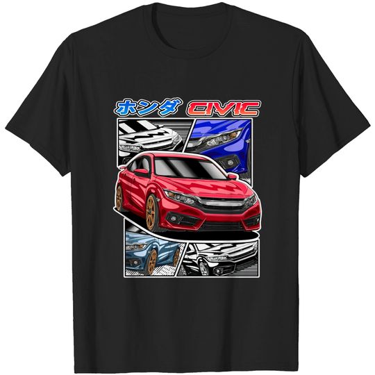 Discover JDM Civic Street Racing - Car - T-Shirt