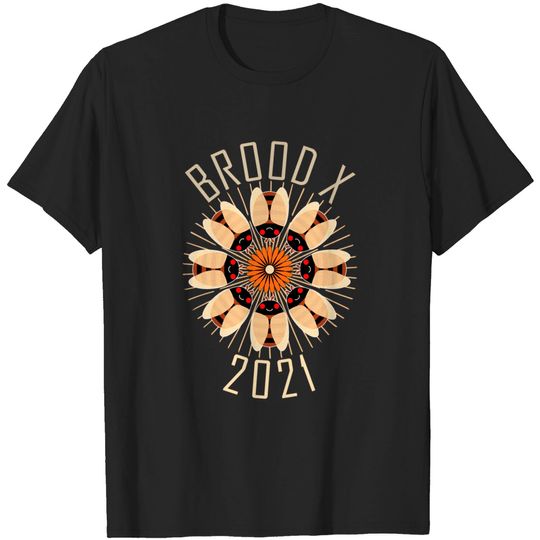 Discover Cicada Mandala Brood X 2021 Eastern USA Entomologist Bug T-Shirt