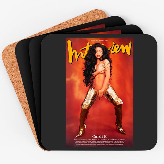 Discover March 2021 Cover Cardi B Coasters
