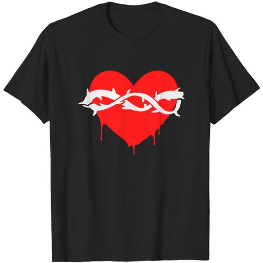 Discover BARBED WIRED HEART - Rock N Roll Music - T-Shirt