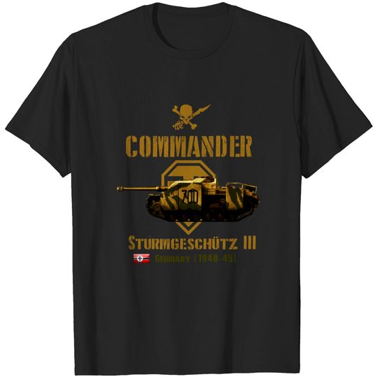Discover Commander Stug III - Gamer - T-Shirt