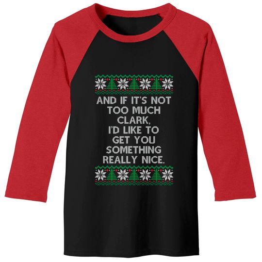 Discover Christmas Family Winter Vacation Ugly Sweater Style Baseball Tees
