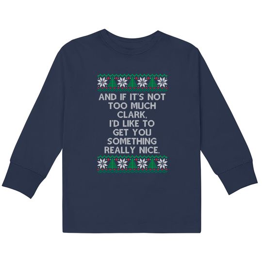 Discover Christmas Family Ugly Sweater Style Kids Long Sleeve T-Shirt