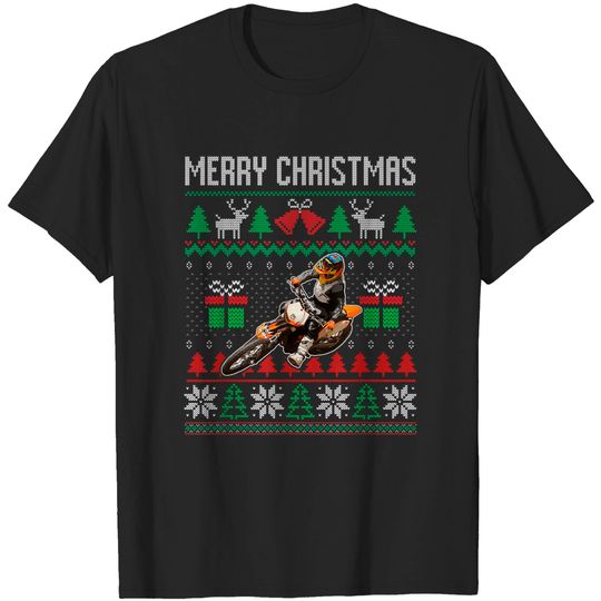 Discover Ugly Merry Christmas Dirt Bike Santa Xmas T-Shirt