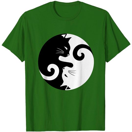 Discover Ying Yang Cats - Black and white - Ying Yang Cats Black And White - T-Shirt