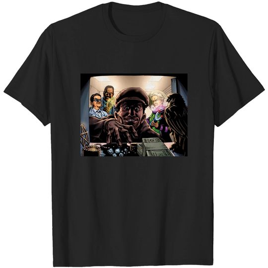 Discover THERE'S NO SUCH THING AS A FIVE FINGER DISCOUNT! - Super Heroes - T-Shirt