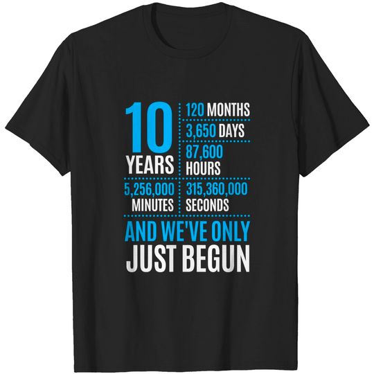 Discover Anniversary For Couples T-Shirt 10 Year Anniversary