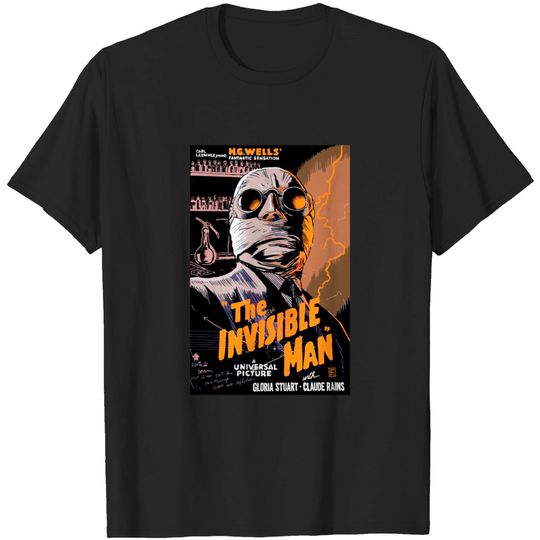 Discover The Invisible Man - Vintage Movies - T-Shirt